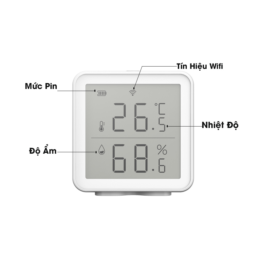cảm biến nhiệt độ độ ẩm Goman smarthome màn hình chuẩn